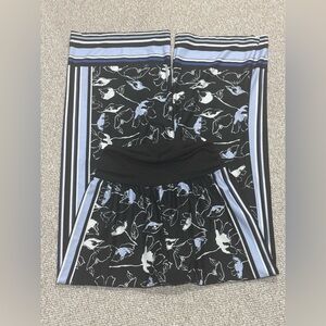 Floral Black and Blue Women's Pants